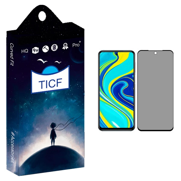 محافظ صفحه نمایش حریم شخصی تی ای سی اف مدل +HD مناسب برای گوشی موبایل شیائومی Redmi Note 9 Pro
