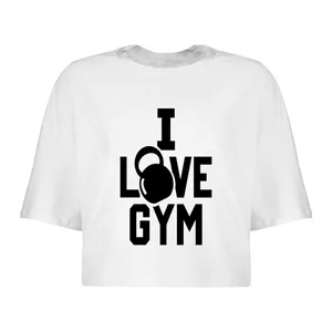 کراپ‌تاپ آستین کوتاه زنانه مدل GYM کد L 76 S