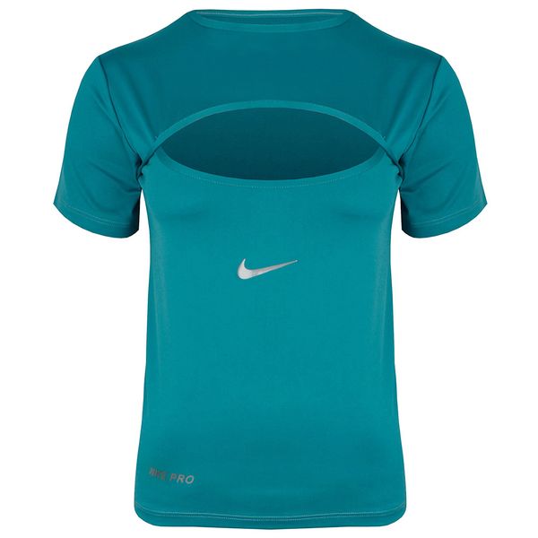 تی شرت ورزشی زنانه مدل 268022225 اسپندکس رنگ سبزآبی