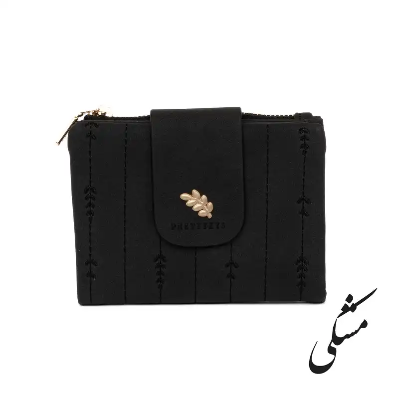 کیف پول زنانه پرتیزس مدل دوخت و برگ کد 2020045