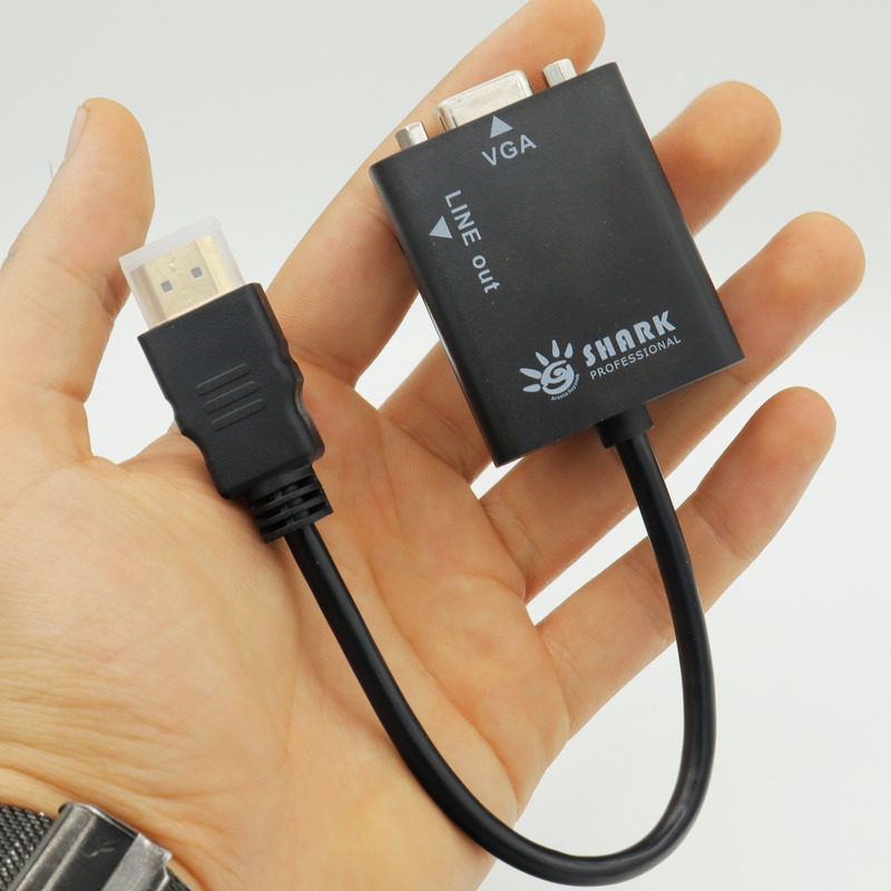 مبدل HDMI به VGA شارک مدل VIDEO-CONVERTOR کد RED-2024