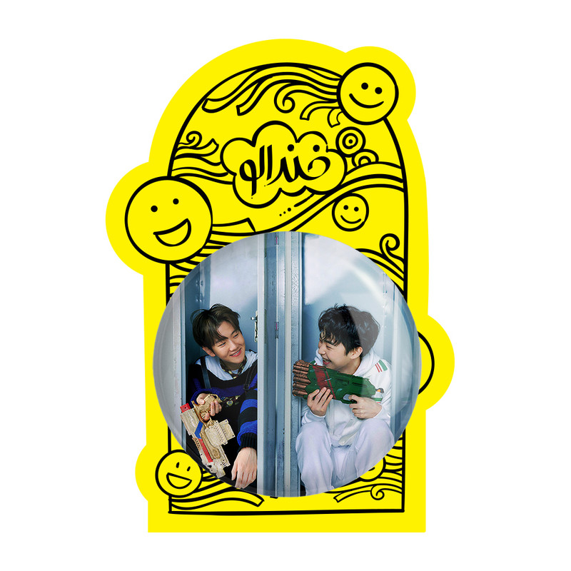 آینه جیبی خندالو طرح شیومین و بکهیون گروه اکسو EXO مدل تاشو کد 16858