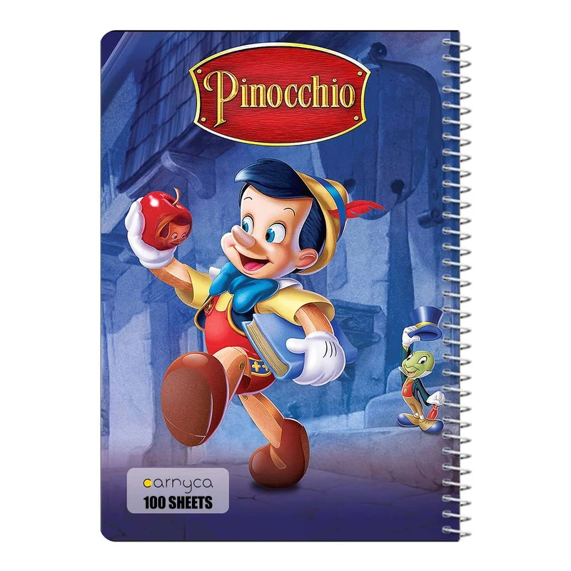 دفتر مشق 100 برگ سیمی کارنیکا طرح پینوکیو Pinocchio کد 12546