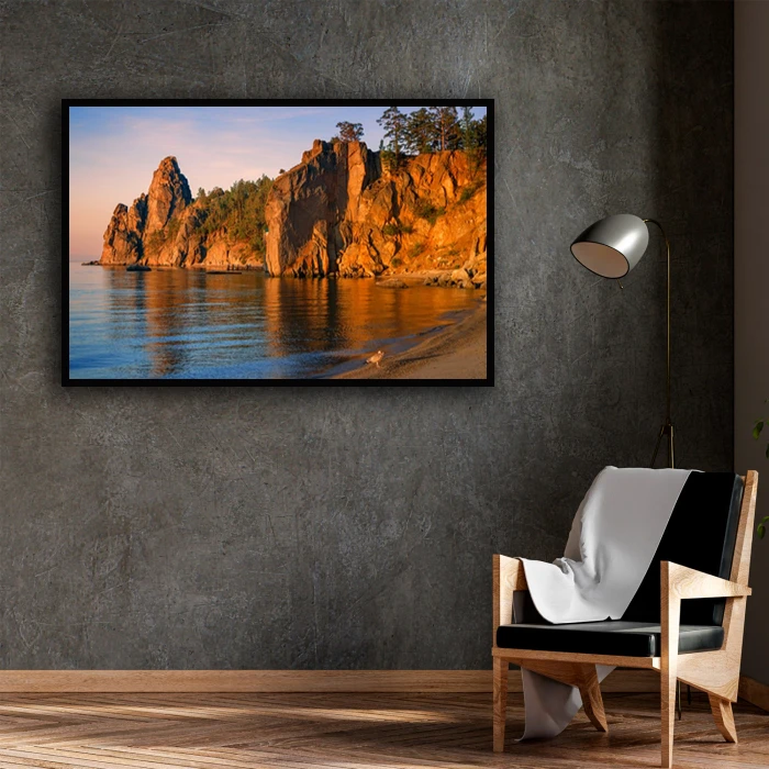 تابلو نوری بکلیت طرح منظره ساحل دریا مدل B-D1433