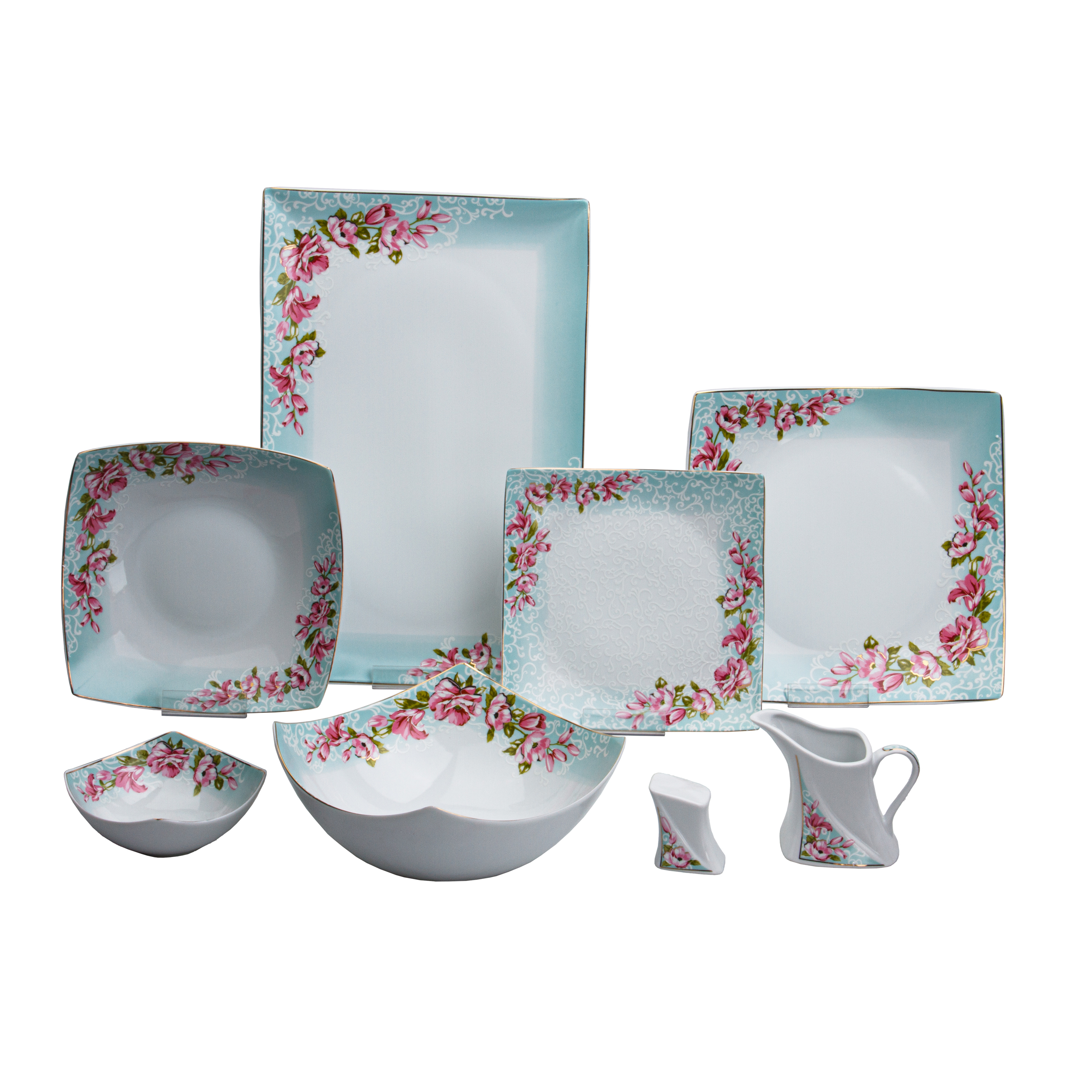 سرویس غذا خوری 30 پارچه پرمیس طرح BS-narmila