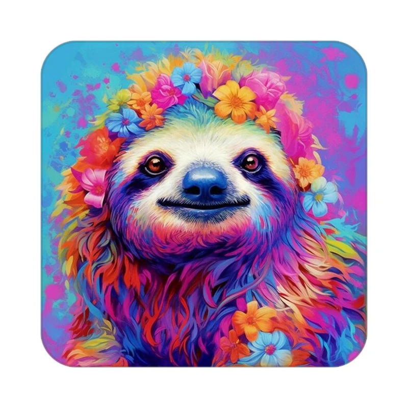 زیر لیوانی کاکتی طرح حیوانات رنگی مدل mp25762