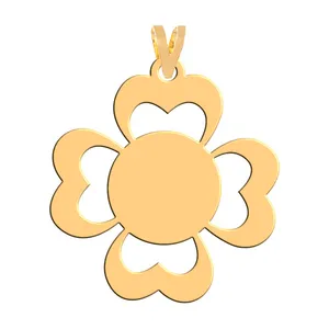 آویز گردنبند طلا 18 عیار زنانه فرشته مدل گل WNL-000191