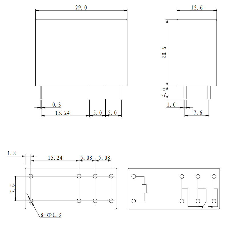 رله کتابی 12 ولت 16 آمپر 8 پایه هلی شان مدل HLS-14F2L رله کتابی 12 ولت 16 آمپر 8 پایه هلی شان مدل HLS-14F2L