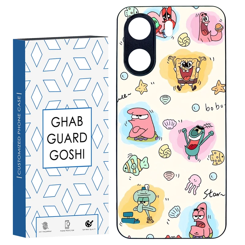 کاور قاب گارد گوشی طرح باب و پاتریک کد TPU-198 مناسب برای گوشی موبایل شیائومی REDMI 13C / POCO C65