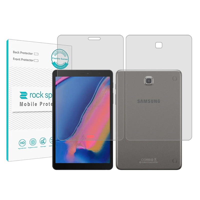 محافظ صفحه نمایش شفاف راک اسپیس مدل Hygel مناسب برای تبلت سامسونگ Galaxy Tab A 8.0 & S Pen (2015) به همراه محافظ پشت تبلت