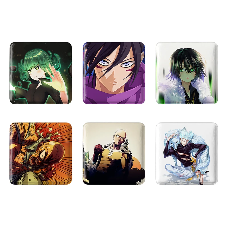 مگنت خندالو مدل انیمه مرد تک مشتی One Punch Man کد 446B مجموعه 6 عددی
