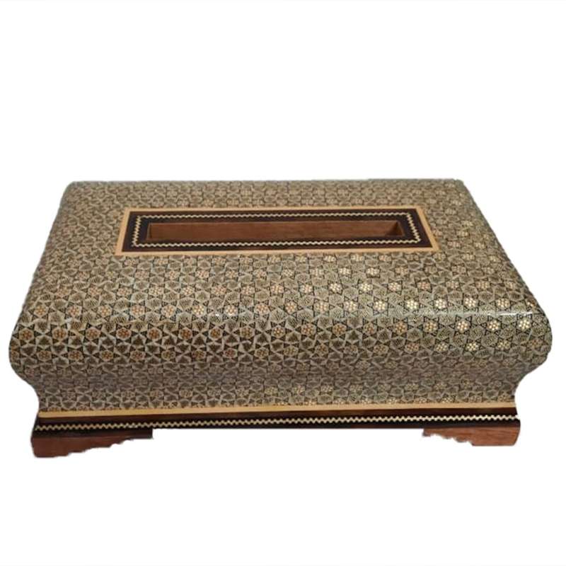 جای دستمال کاغذی خاتم کاری مدل اعلا