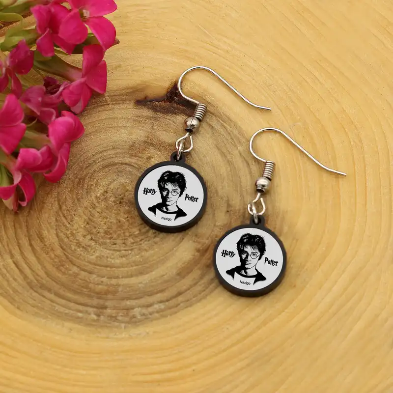 گوشواره زنانه ناکسیگو مدل شب تاب طرح هری پاتر کد ES8293