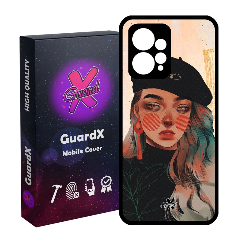 کاور گارد ایکس طرح Girl مدل Glass10321 مناسب برای گوشی موبایل شیائومی Redmi Note 12 4G