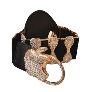 کمربند زنانه مدل کشی مجلسی نگین دار