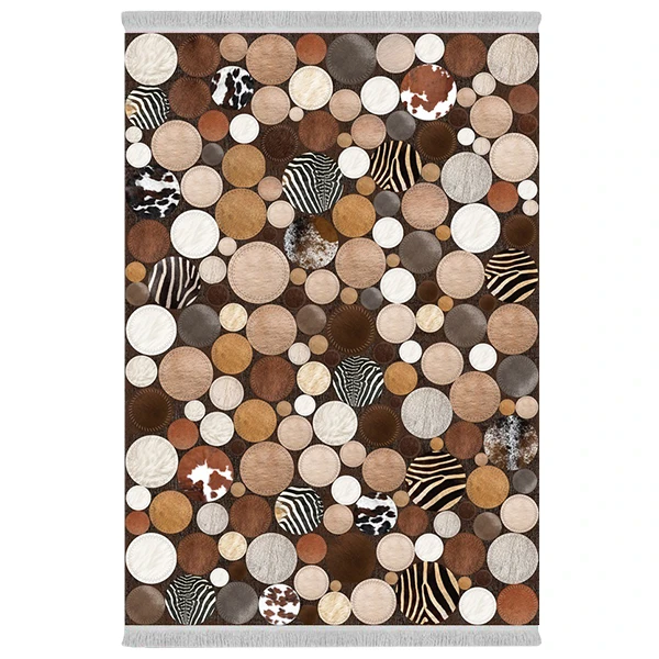 فرش پارچه‌ای دفه مدل فرشینه طرح مدرن کد 1108