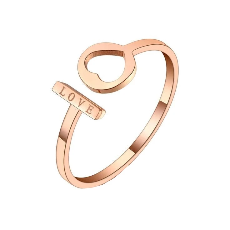  انگشتر طلا 18 عیار زنانه قیراط طرح Love کد GH3176