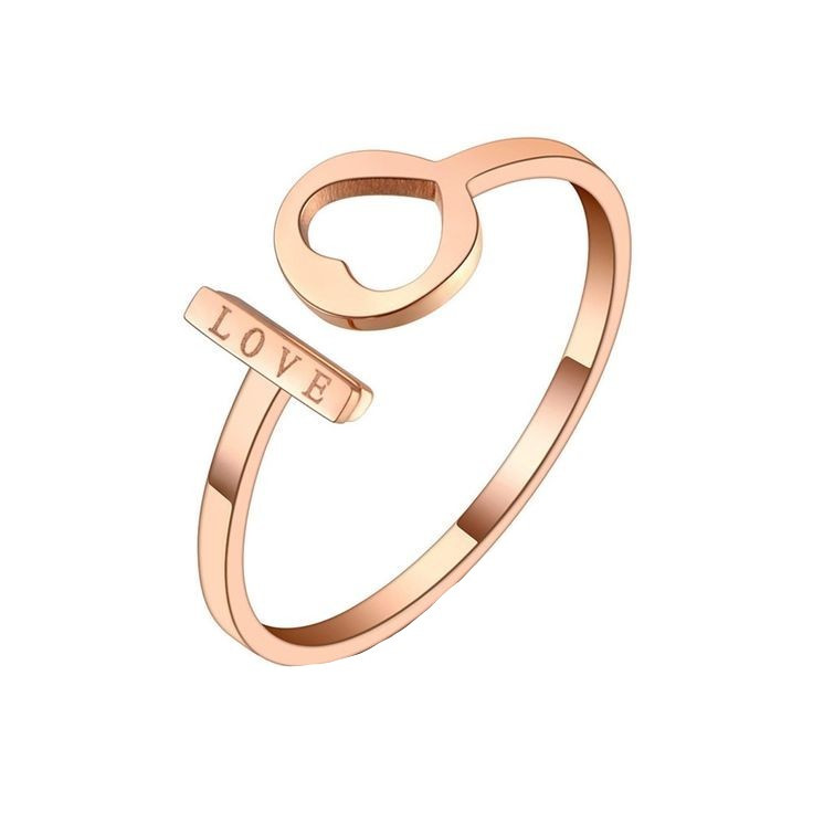  انگشتر طلا 18 عیار زنانه قیراط طرح Love کد GH3176