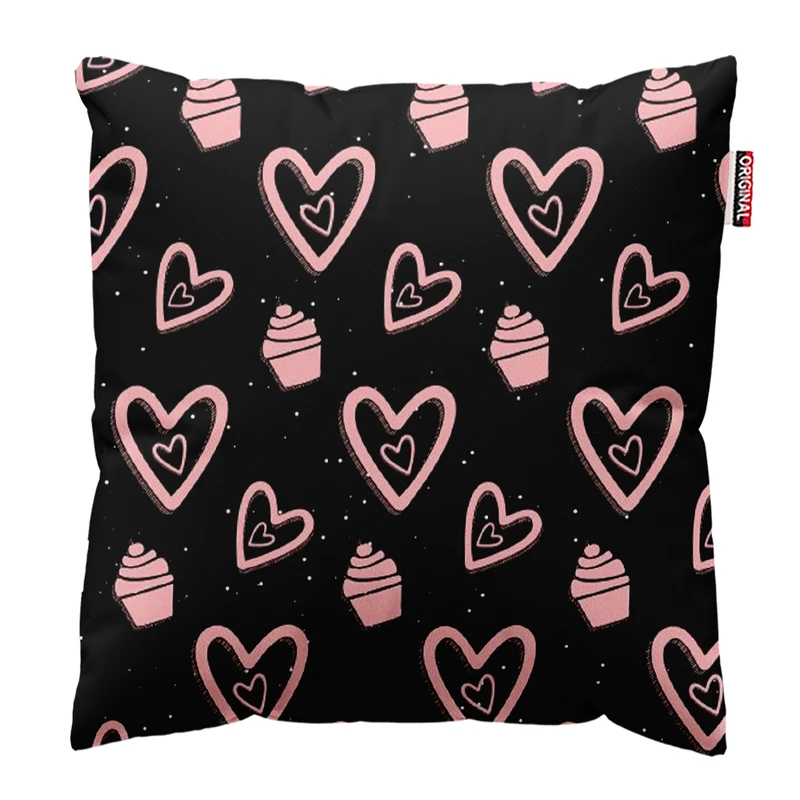  کوسن پاد آفرین طرح قلب کد 4891 سایز 30*30 سانتی متر