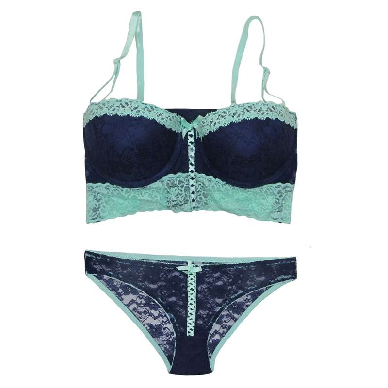 ست شورت و سوتین زنانه مدل 345 رنگ سرمه ای