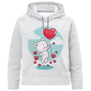 هودی دخترانه مدل خرس و بادکنک F981