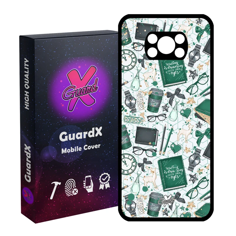 کاور گارد ایکس طرح کتاب مدل Glass10289 مناسب برای گوشی موبایل شیائومی Poco X3 Pro