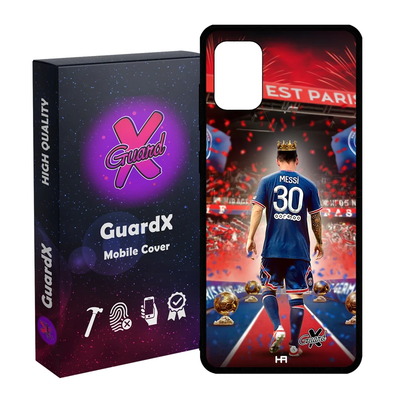 کاور گارد ایکس طرح مسی مدل Glass10377 مناسب برای گوشی موبایل سامسونگ Galaxy A31