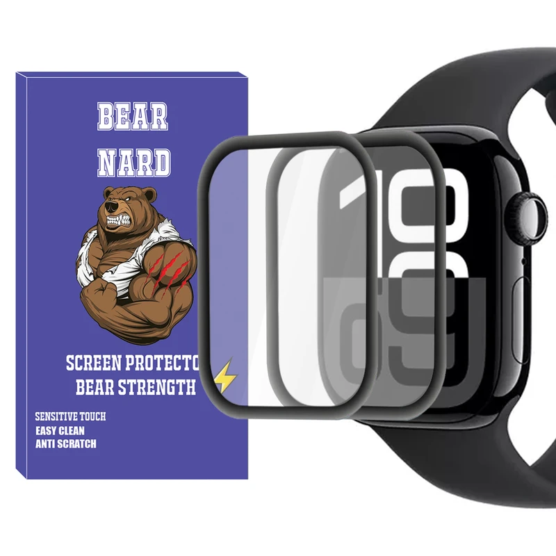 محافظ صفحه نمایش نانو برنارد مدل Pmma-BR مناسب برای اپل واچ سری 10 سایز 46 میلی متری بسته دو عددی