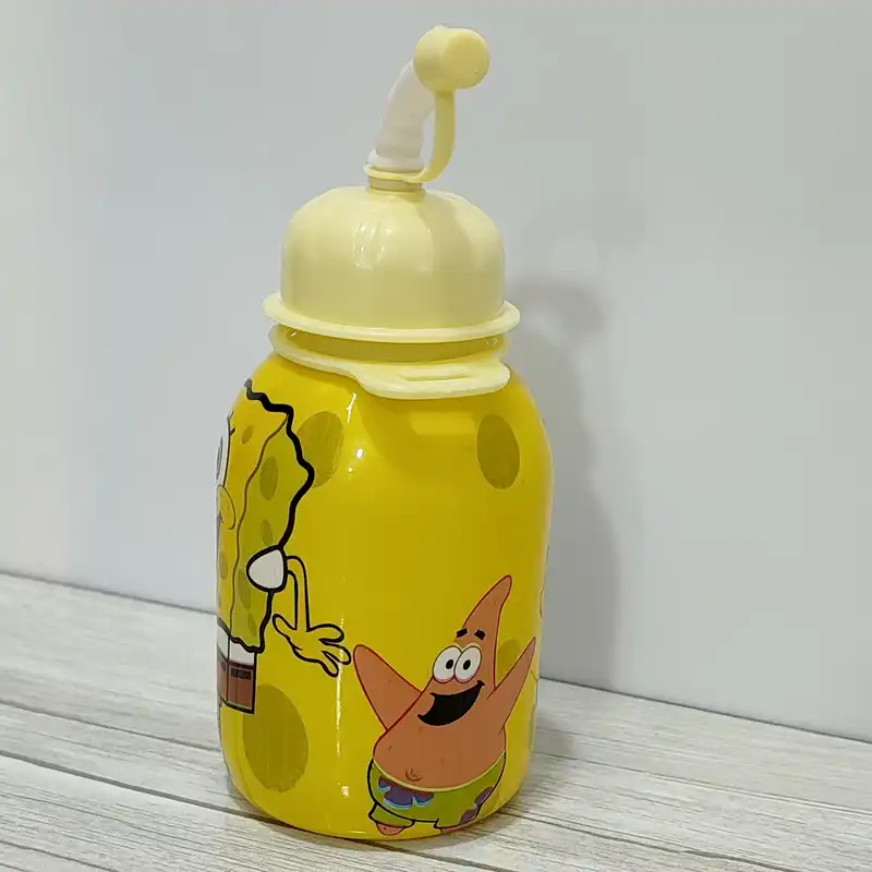 لیوان کودک مدل نی دار طرح باب اسفنجی کد 0002