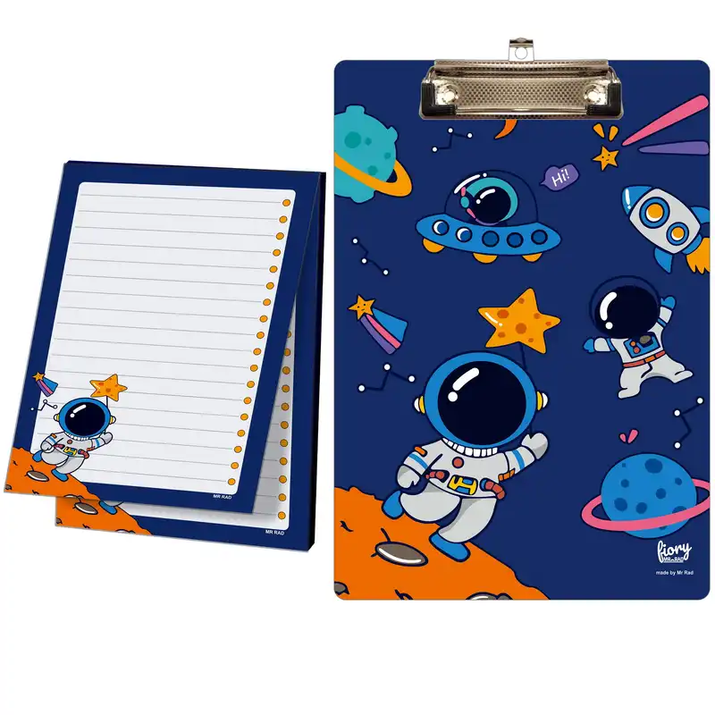 تخته شاسی مستر راد مدل فضانورد کد fiory 2405 سایز A5 به همراه کاغذ یادداشت