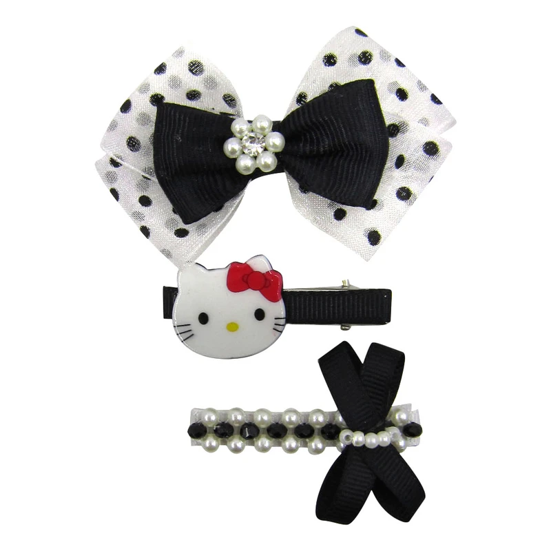 گیره مو دخترانه مدل مروارید کد 010900428 بسته 3 عددی