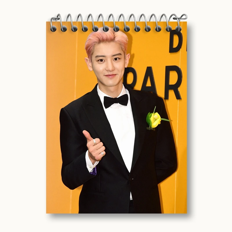 دفتر یادداشت 50 برگ خندالو مدل پارک چانیول گروه اکسو EXO کد 13332