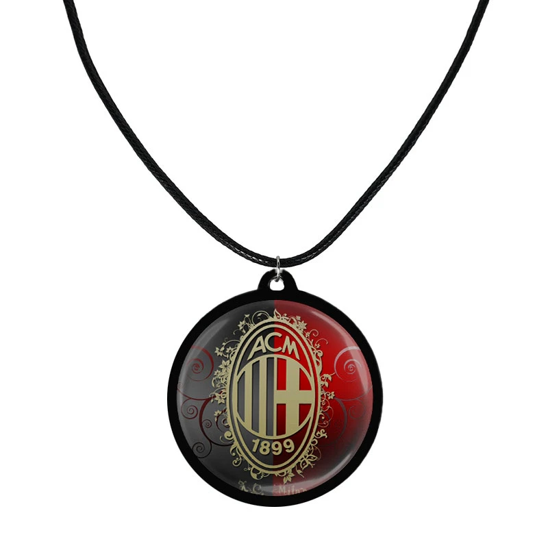 گردنبند مدل دوطرفه طرح باشگاه فوتبال آث میلان ایتالیا مدل S4218