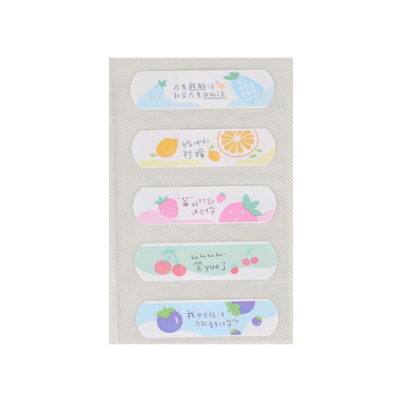 چسب زخم مدل فانتزی طرح میوه رنگی کد 034 بسته 5 عددی