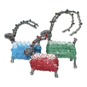 مجسمه مدل خانواده بزهای شاخدار مجموعه 3 عددی