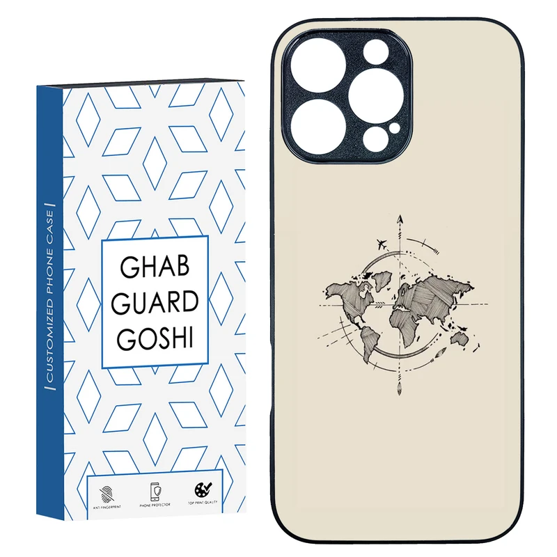 کاور قاب گارد گوشی طرح نقشه کد TPU-175 مناسب برای گوشی موبایل اپل Iphone 16 Pro Max