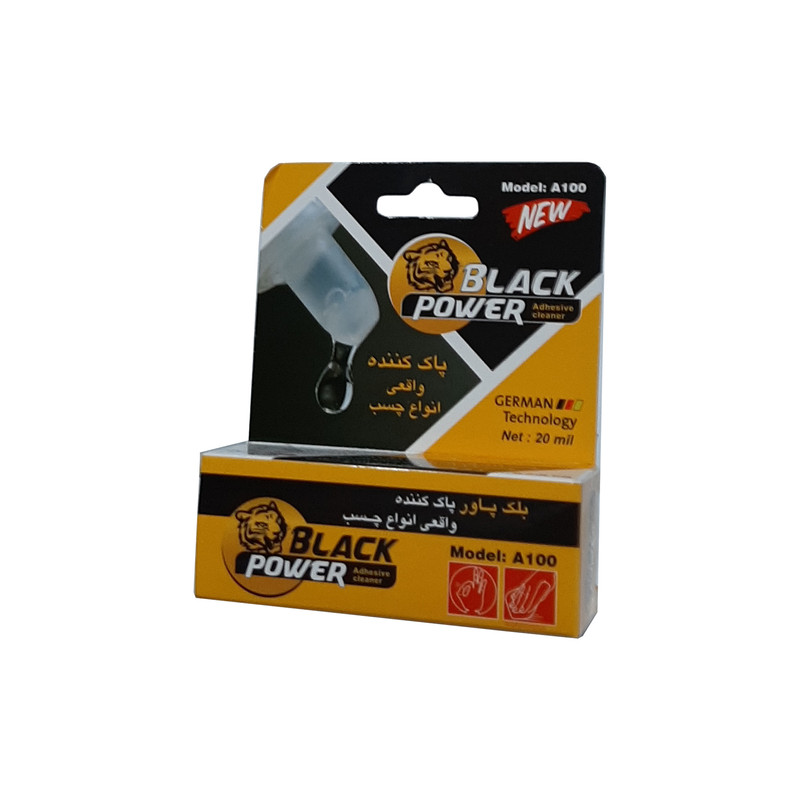 مایع پاک کننده انواع چسب بلک پاور مدل A100 حجم ۲۰ میلی لیتر