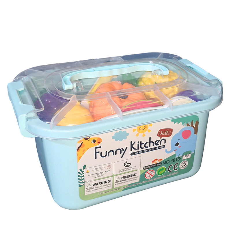 اسباب بازی مدل میوه برشی سطلی طرح Funny Kitchen کد 1018-80 