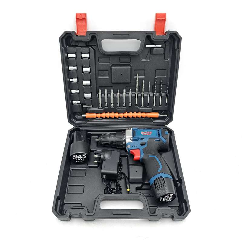 مجموعه 24 عددی دریل پیچ گوشتی شارژِی باس مدل 1801 کد 2 مجموعه 24 عددی دریل پیچ گوشتی شارژِی باس مدل 1801 کد 2