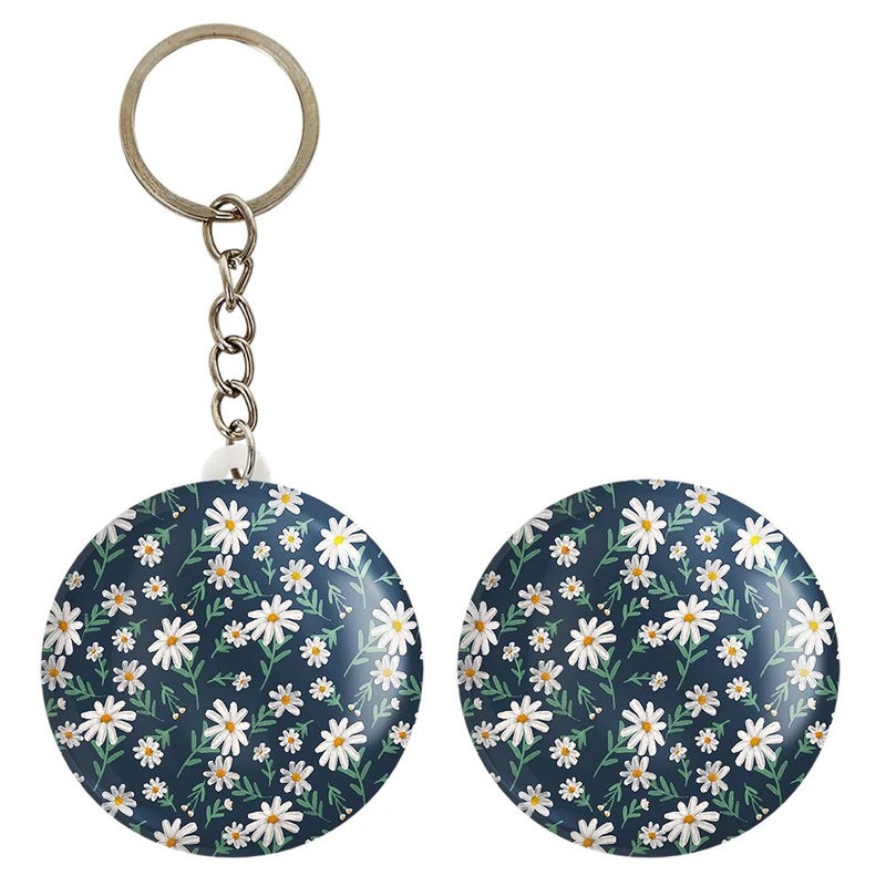 پیکسل خندالو مدل گل بابونه کد 29533 به همراه جاکلیدی