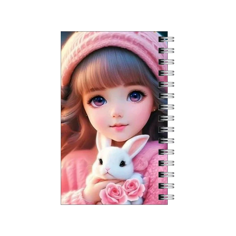 دفترچه یادداشت مدل to do list طرح دختر و خرگوش کد 1194378