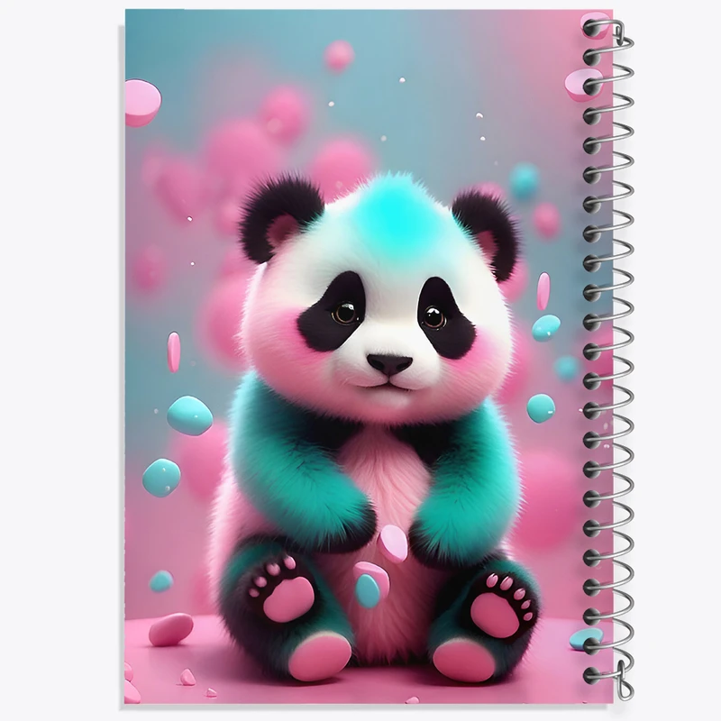 دفتر ژورنال نویسی 50 برگ خندالو مدل نقطه ای طرح پاندا کیوت کد F7194