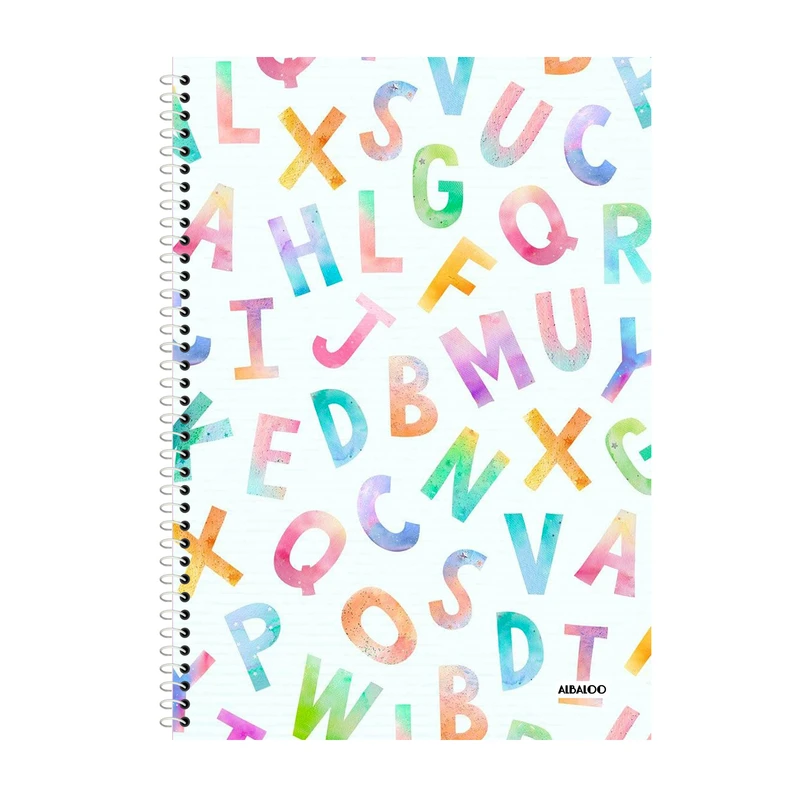 دفتر زبان 100 برگ آلبالو طرح فانتزی کد 2338