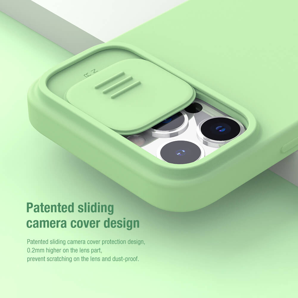 کاور نیلکین مدل Camshield-Silicon مناسب برای گوشی موبایل اپل iPhone 13 Pro Max