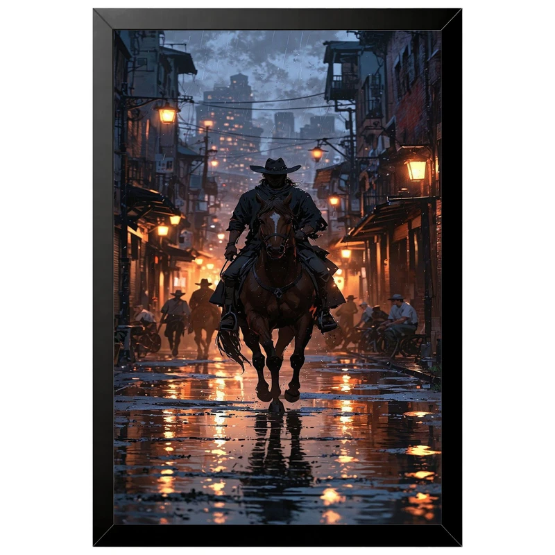 تابلو بکلیت طرح گیمینگ ردد red dead redemption 2 مدل B-po2283 فریم مشکی