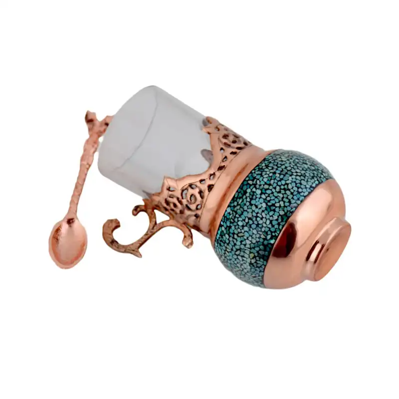 سرویس چای خوری 8 پارچه فیروزه کوبی کد 8