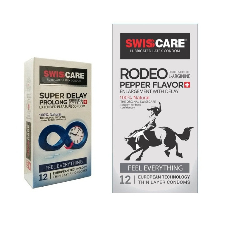 کاندوم سوئیس کر مدل SUPER DELAY بسته 12 عددی به همراه کاندوم کاندوم سوئیس کر مدل RODEO بسته 12 عددی کاندوم سوئیس کر مدل SUPER DELAY بسته 12 عددی به همراه کاندوم کاندوم سوئیس کر مدل RODEO بسته 12 عددی