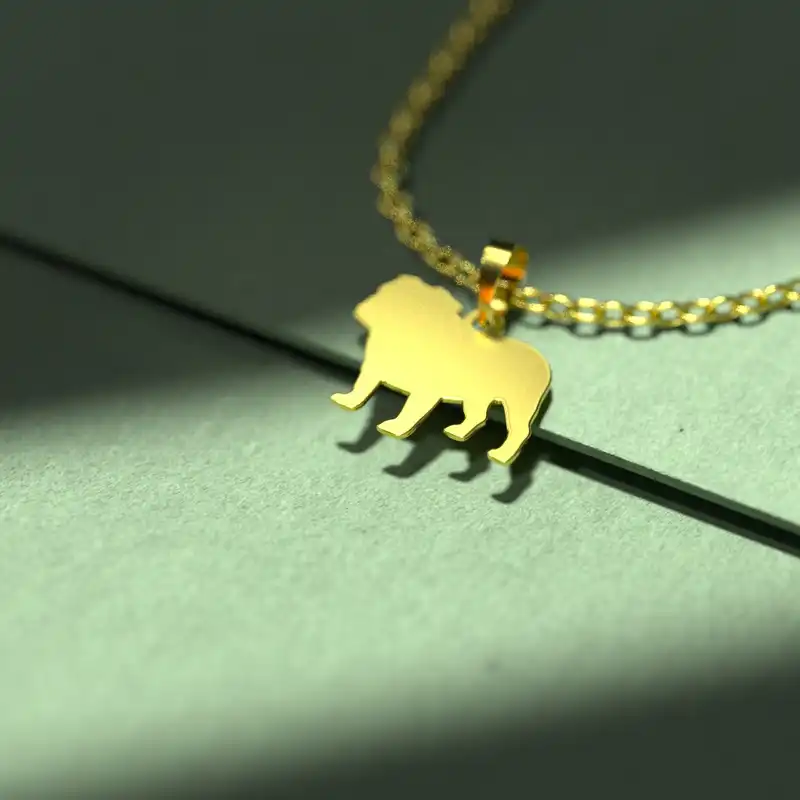 گردنبند طلا 18 عیار زنانه مدوپد مدل سگ کد J3-1-1192