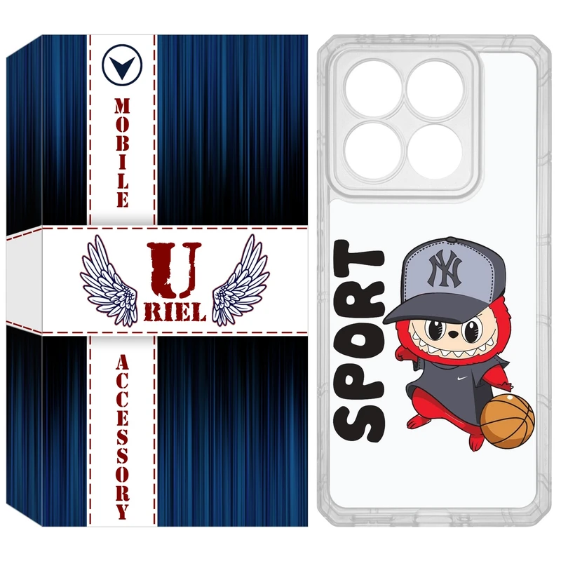 کاور یوریل مدل Clear کد 148 طرح لبوبو Labubu مناسب برای گوشی موبایل شیائومی 14T / 14T Pro