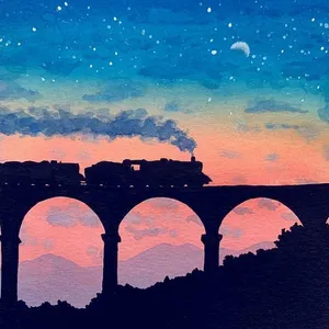 برچسب مدل ژله ای طرح منظره و قطار